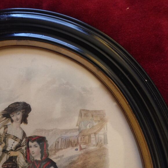 Leroy Imp Paris Oval Framed Print La Mode Illustree Bureaux Du Journal - Picture 3 of 15